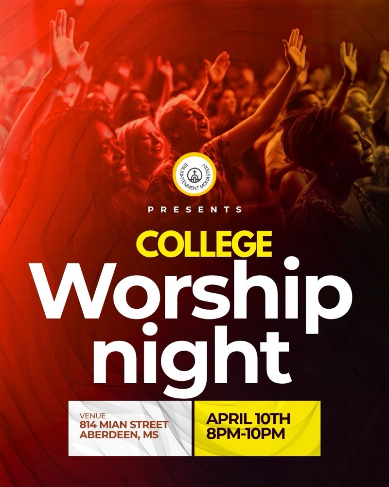 College Worship Night event graphic