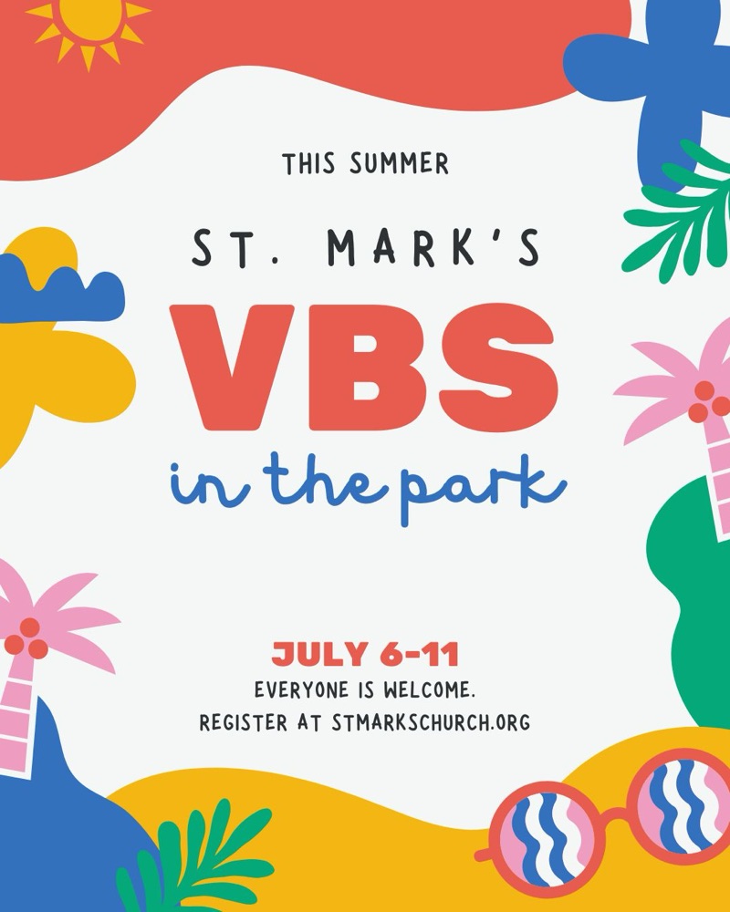 Vacation Bible School in the Park summer event graphic